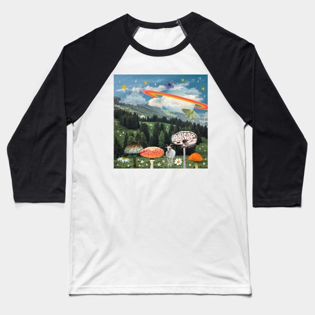 Capricorn Collage Baseball T-Shirt by Doodle by Meg